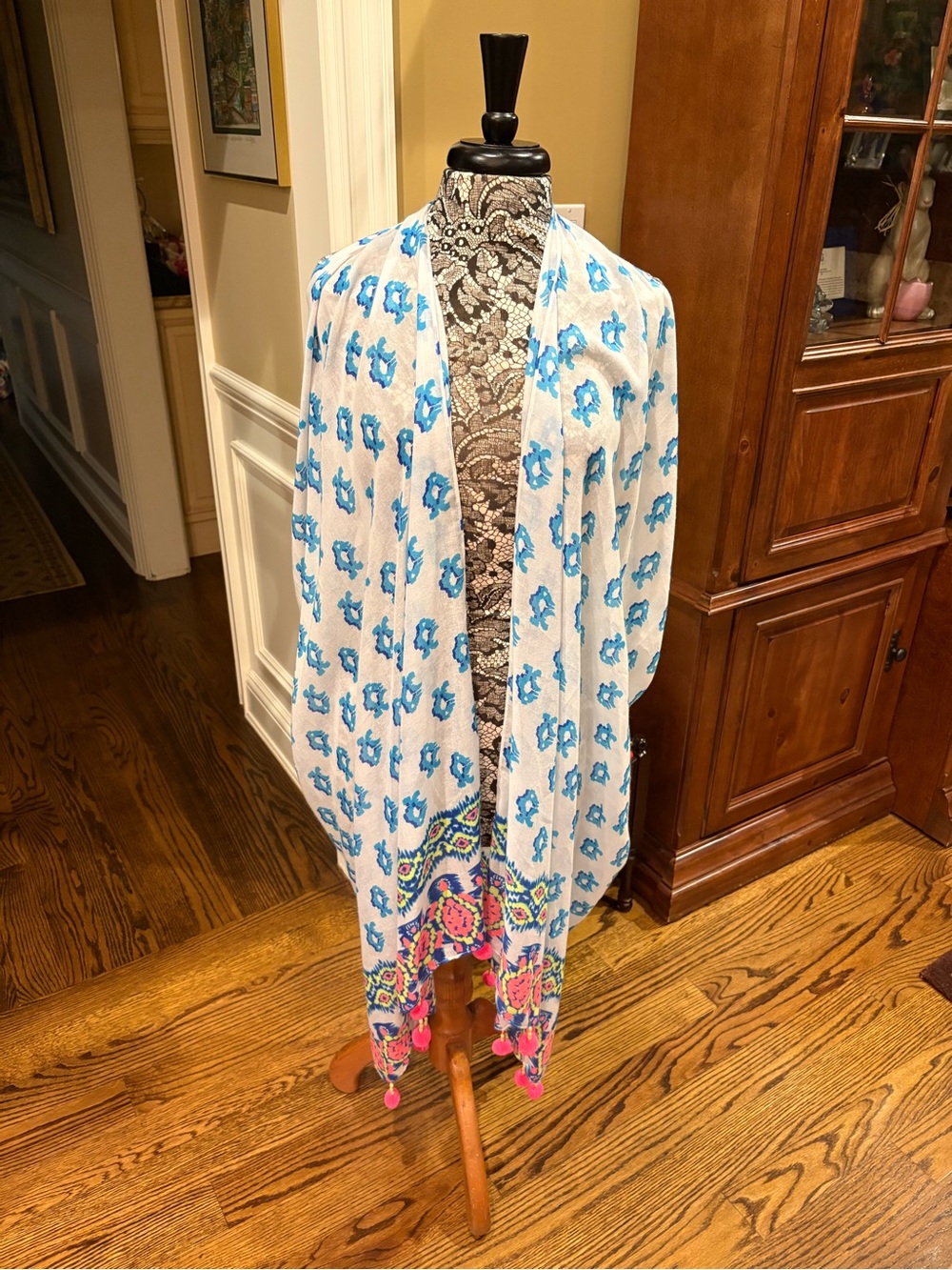 Lilly Pulitzer WATERSIDE WRAP Resort White To The Sea Engineered Vest POM